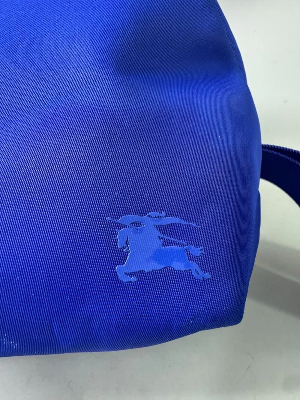 Blue Burberry Toiletry Cosmetic Pouch Travel Case Bag with Handle ~ Royal Blue